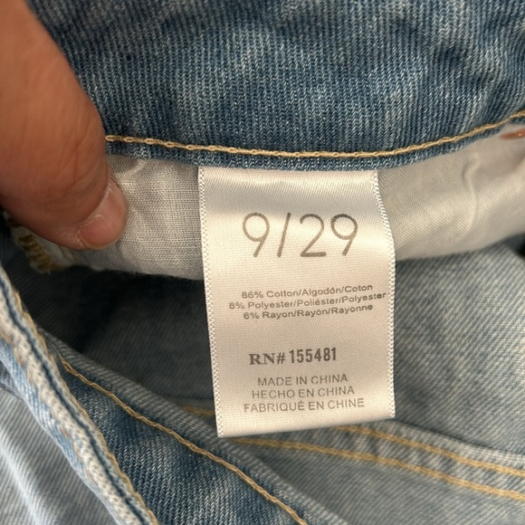 Simple Society Light Wash Distressed High Rise Straight Leg Jeans - Picture 9 of 10